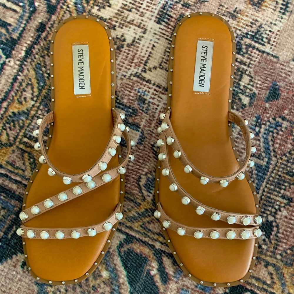 Steve Madden pearl embellished sandals